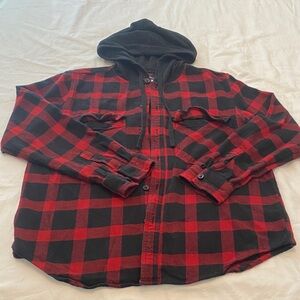 Original Use Red and Black Plaid Jacket